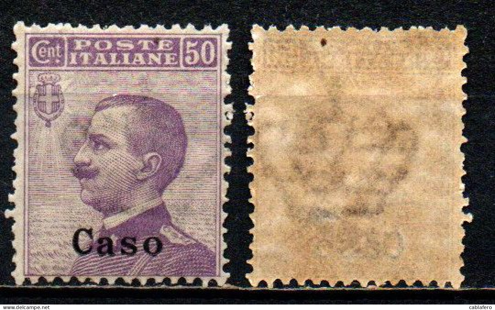 COLONIE ITALIANE - CASO - 1912 - VITTORIO EMANUELE III - 50 C - MICHETTI - MNH - Egeo (Caso)