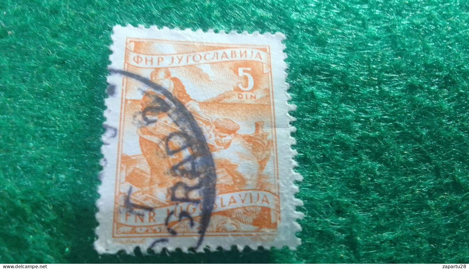 YOGUSLAVYA-    1950-1960   5  DİN.    USED - Usados