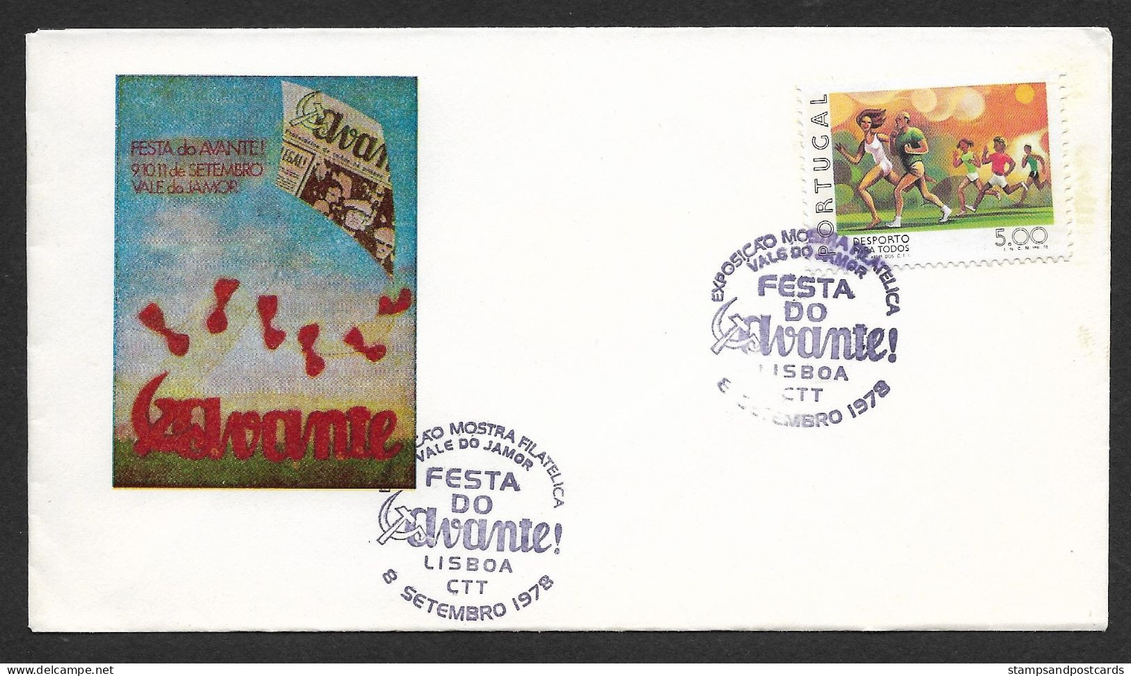 Portugal Cachet Commémoratif Festa Do Avante! Fête Du Parti Communist 1978 Communist Party Fair Event Postmark - Maschinenstempel (Werbestempel)