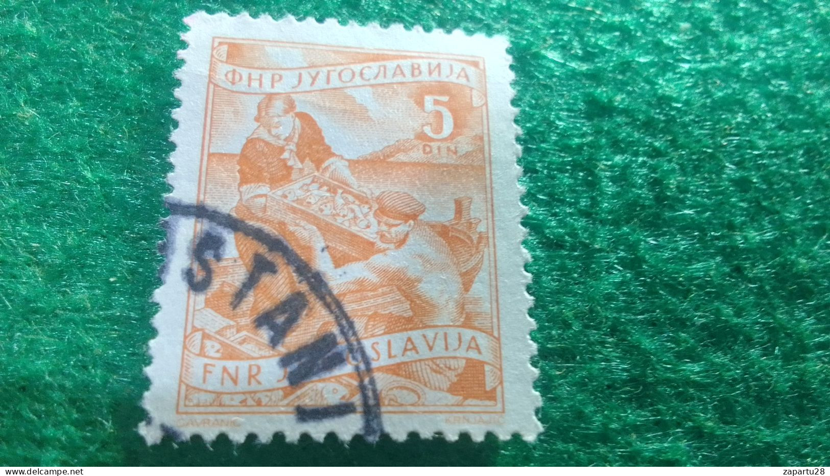 YOGUSLAVYA-    1950-1960   5  DİN.    USED - Used Stamps