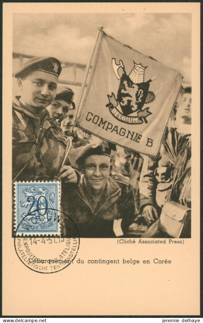 Carte-maximum (CM) - N°841 Compagnie B, Débarquement Du Contingent Belge En Corée - 1934-1951