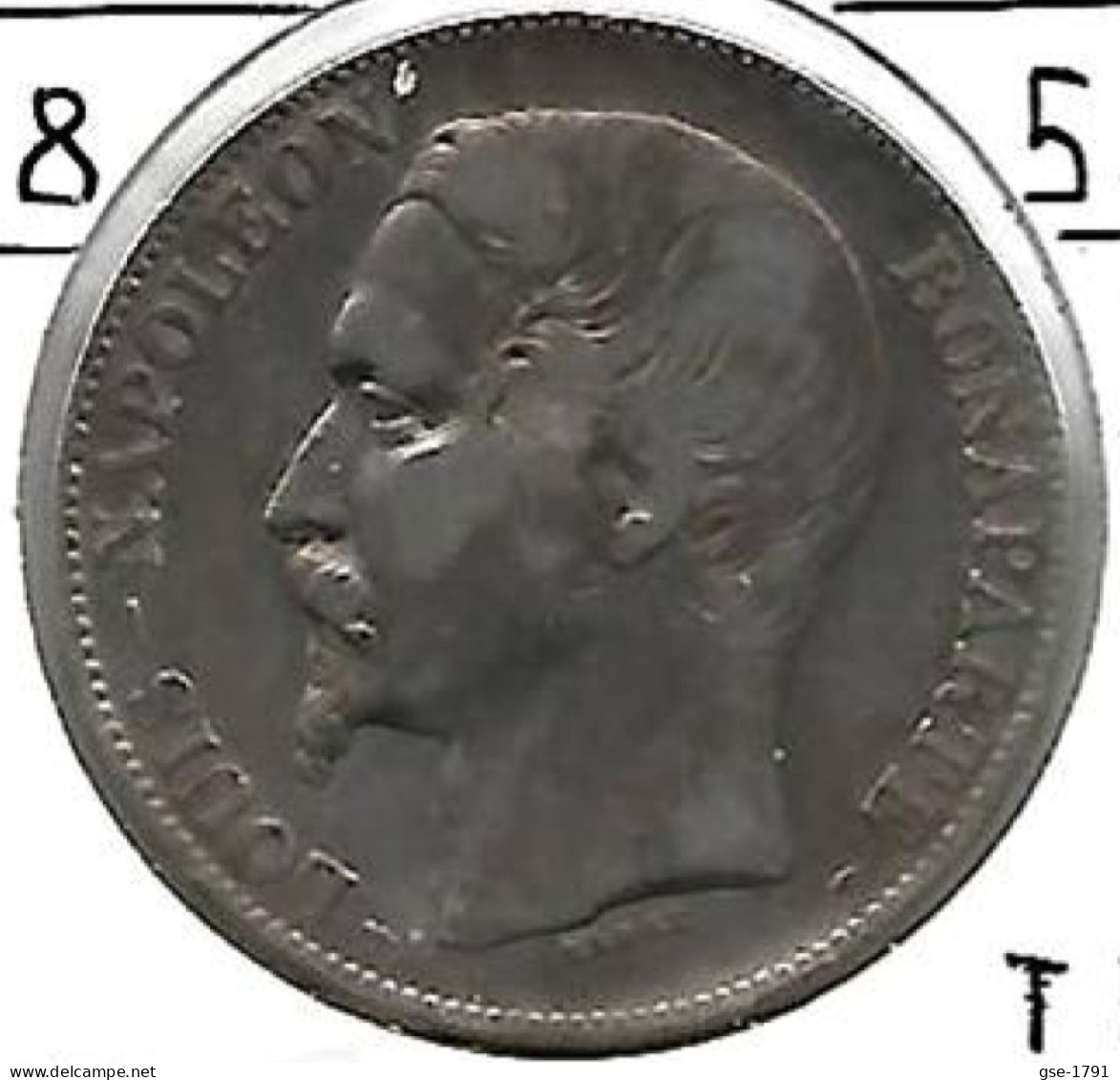 FRANCE NAPOLEON III  5 Francs Argent # 329 , , 1852 A  Tête Nue  TB - 5 Francs