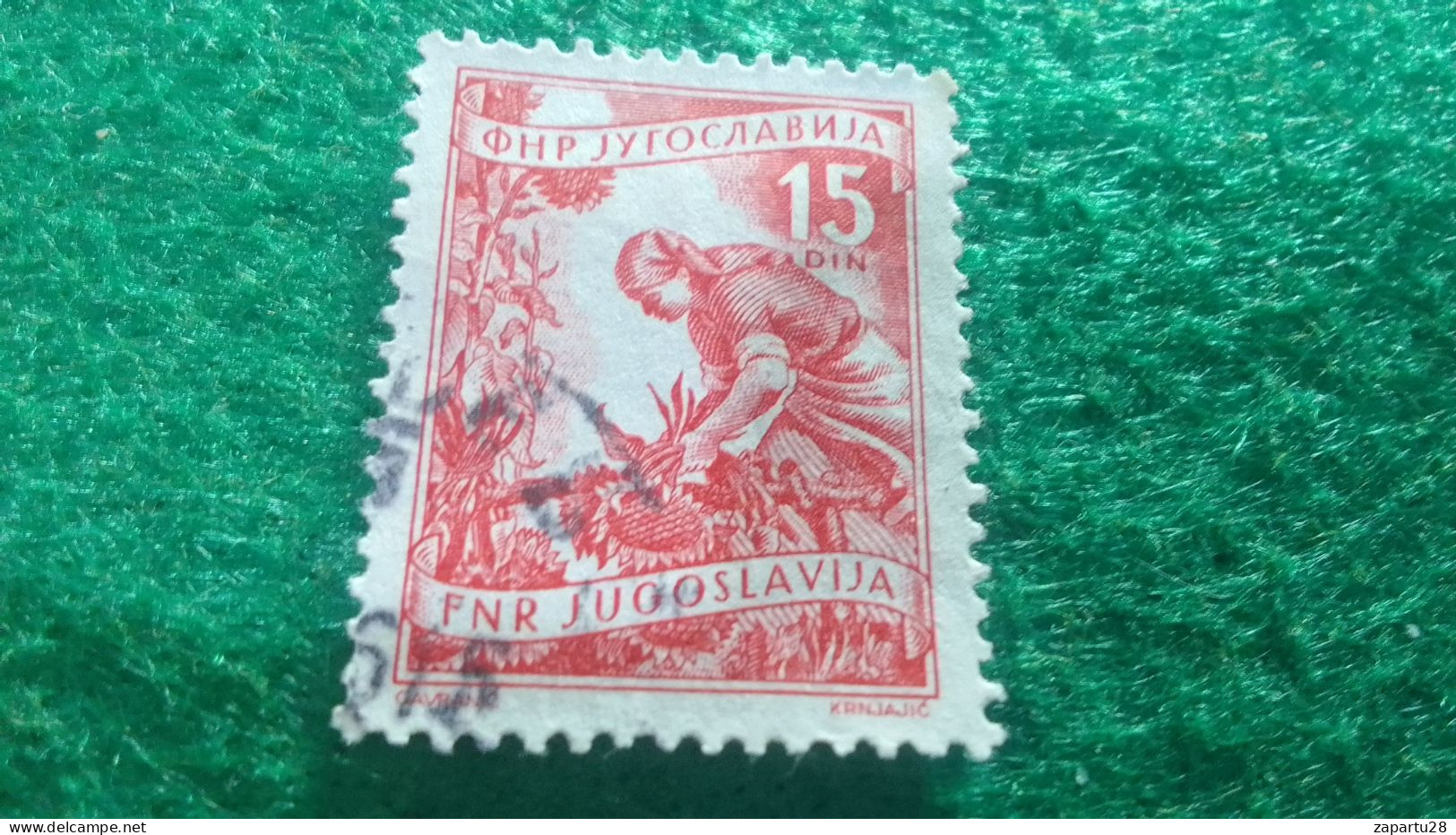 YOGUSLAVYA-    1950-1960  15  DİN.    USED - Used Stamps