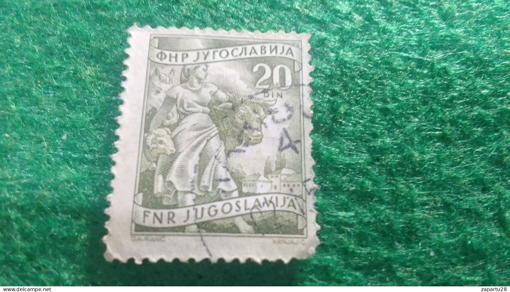 YOGUSLAVYA-    1950-1960  20  DİN.    USED - Used Stamps