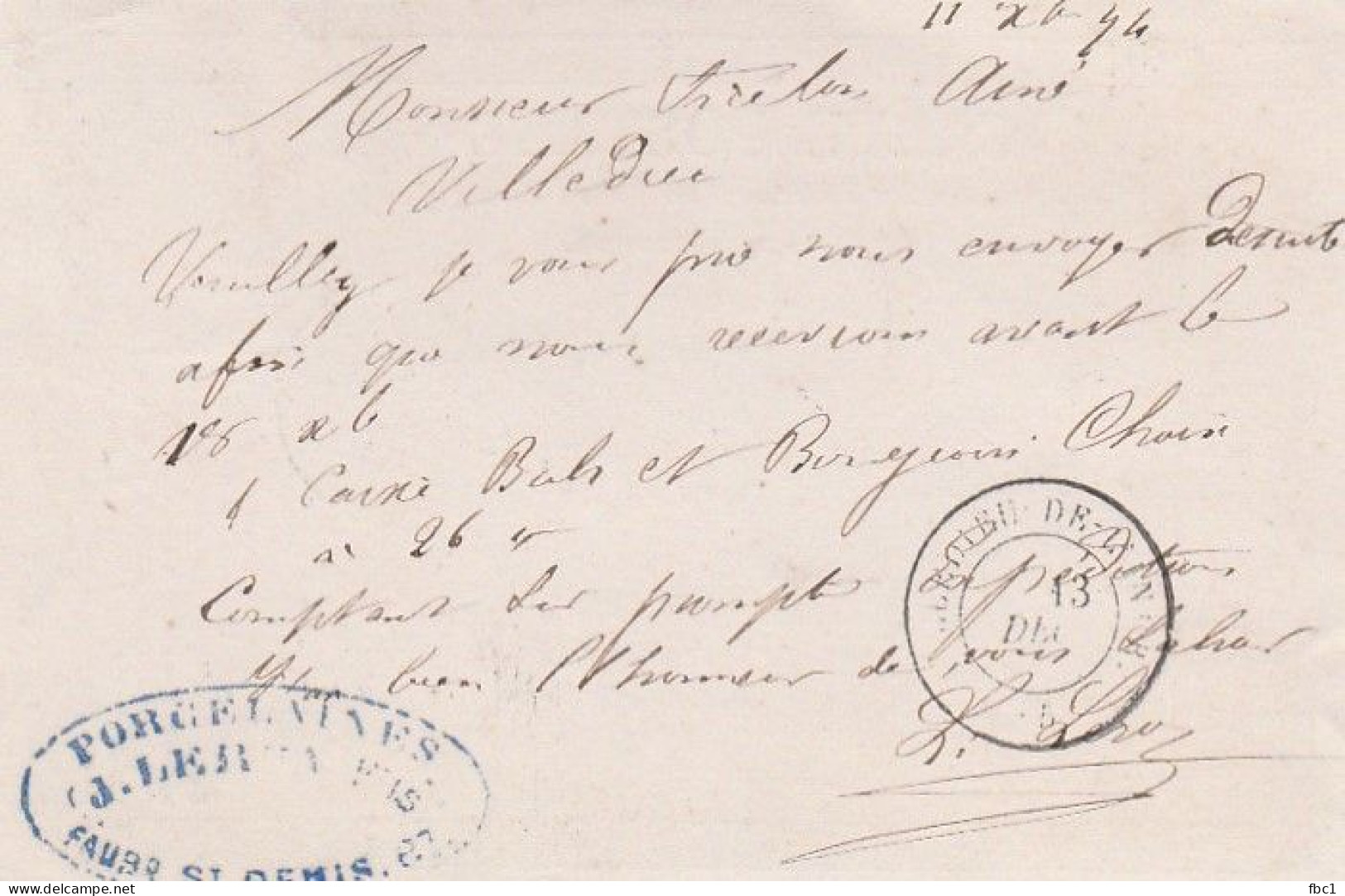 Carte Postale - Paris étoile Muette Sur Cérès N°55 15C Vers Villedieu 1874 - Precursor Cards