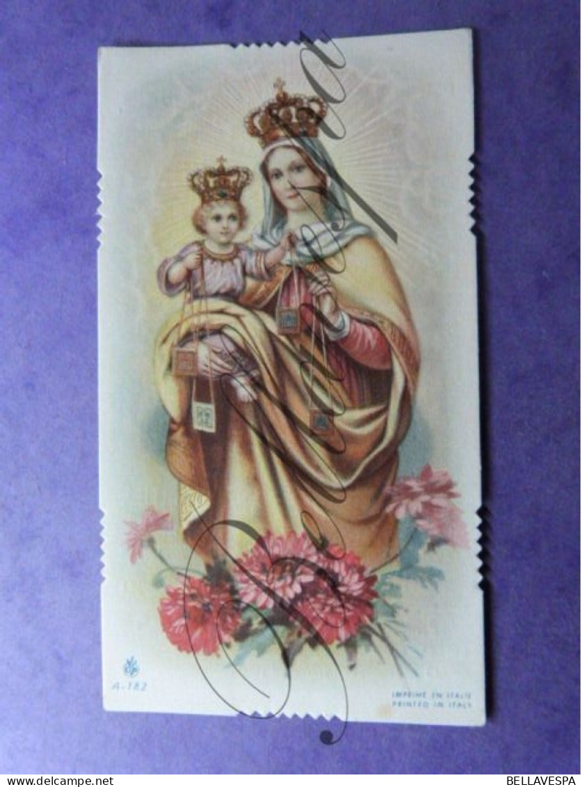 Regina SS ROSARII  Leuven Dilsen 1939 Fr. Albert LANTIN Kruisheer  C.P. A180 & A 182  Imprime Italy /  2 X Chromo's - Devotion Images