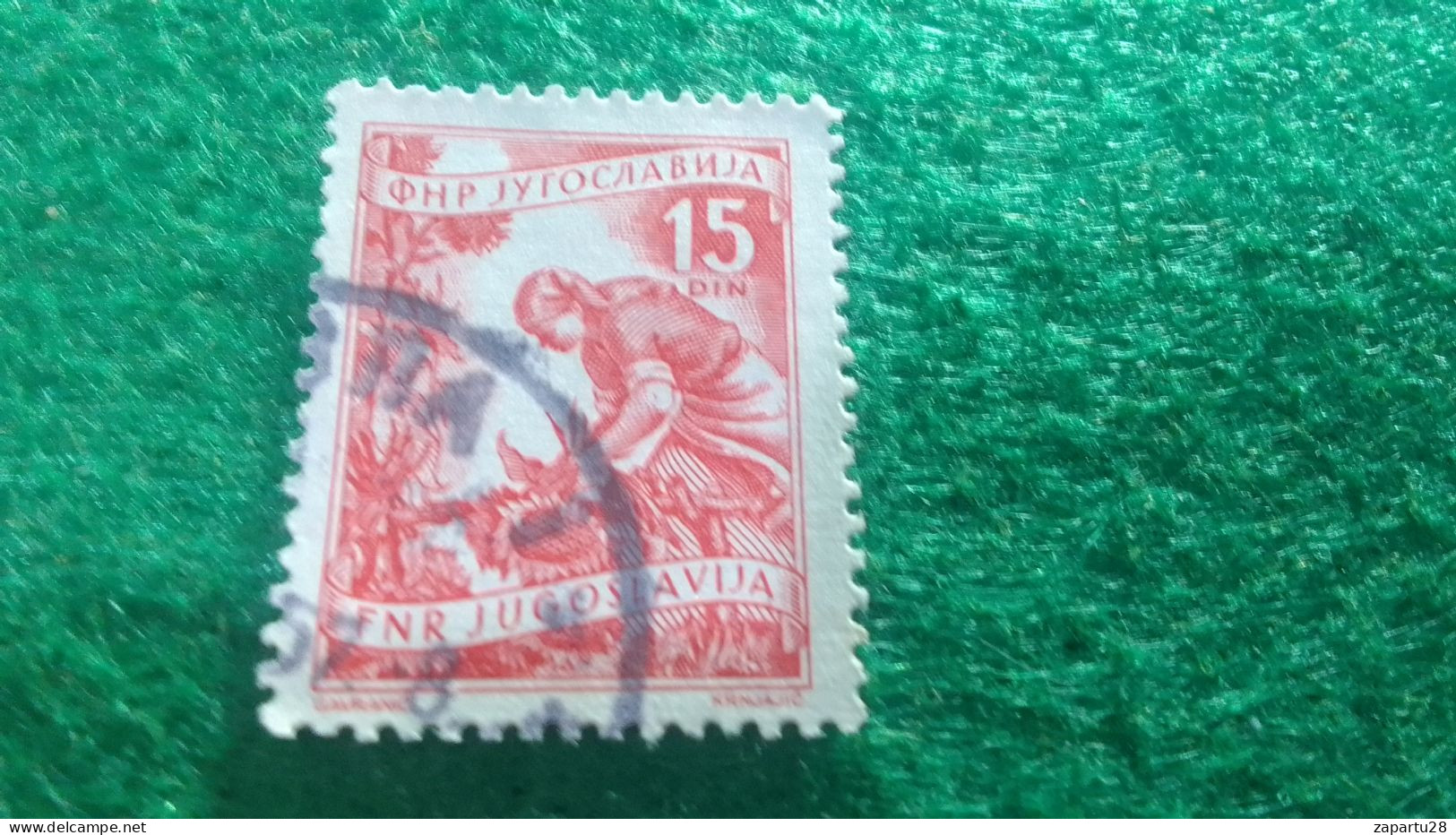 YOGUSLAVYA-    1950-1960  15  DİN.    USED - Gebruikt