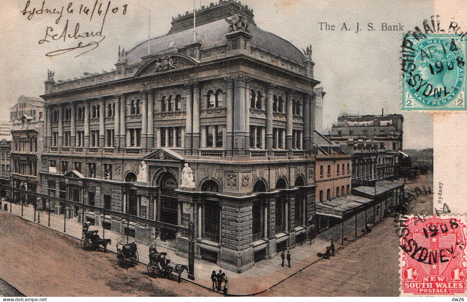 Australie (South Wales) The Australian Joint Stock A.J.S. Bank Sydney 1908 - Series 44 - Sydney