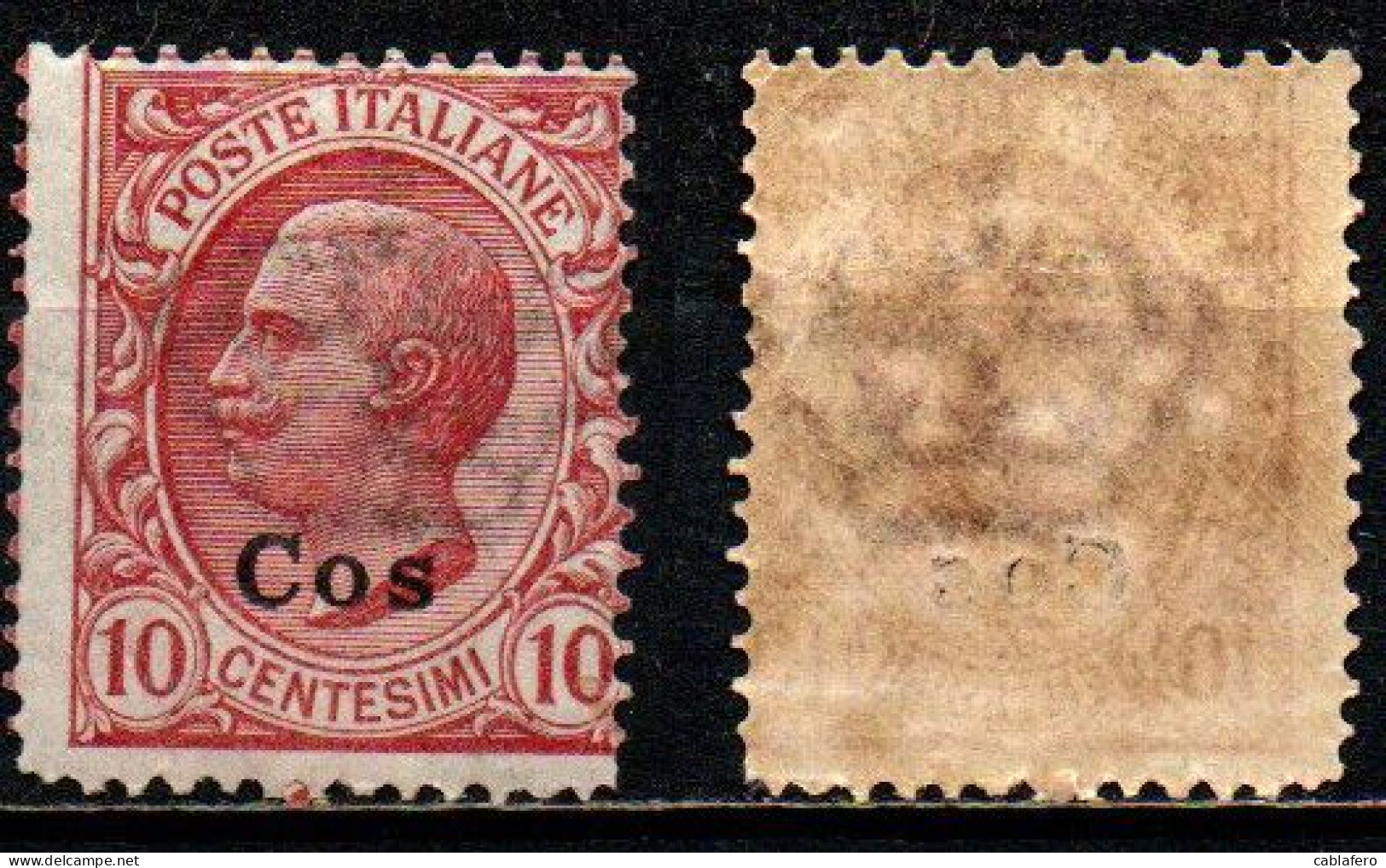 COLONIE ITALIANE - COO - 1912 - VITTORIO EMANUELE III - 10 C. - LEONI - MNH - Egée (Coo)