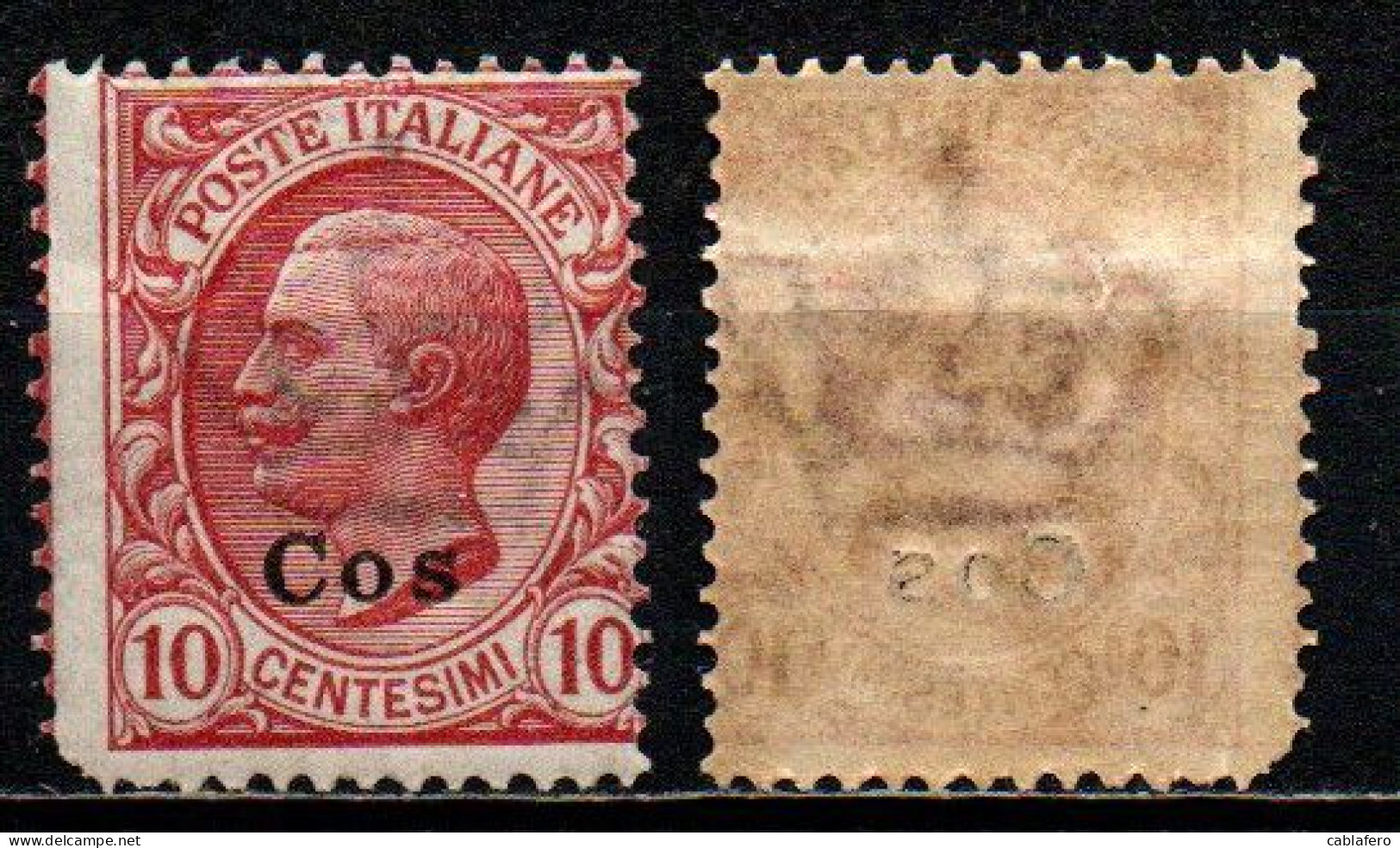 COLONIE ITALIANE - COO - 1912 - VITTORIO EMANUELE III - 10 C. - LEONI - MNH - Egée (Coo)