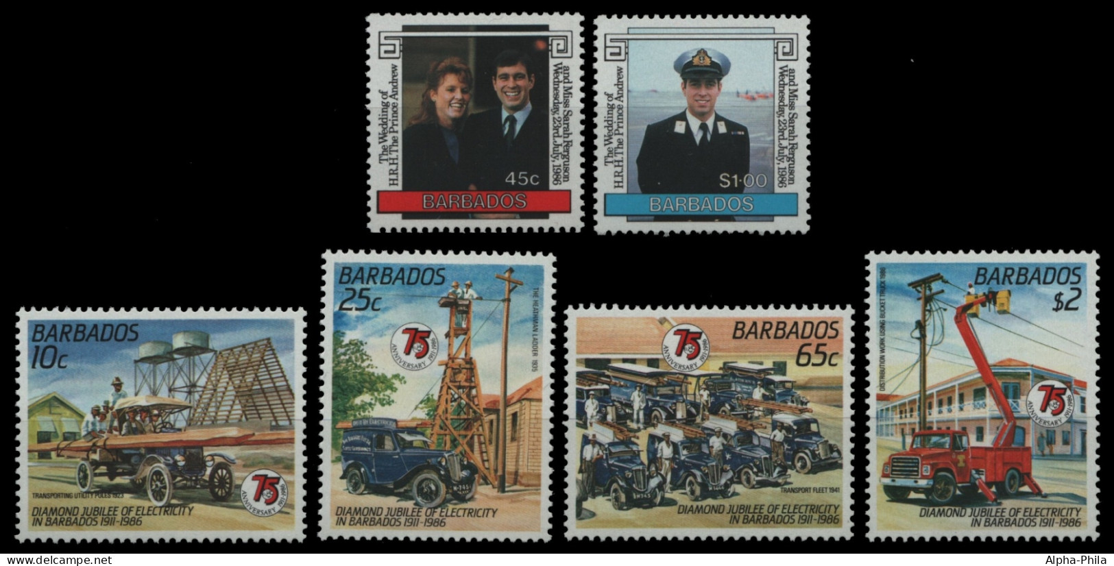 Barbados 1986 - Mi-Nr. 660-661 & 662-665 ** - MNH - 2 Komplette Ausgaben - Barbades (1966-...)