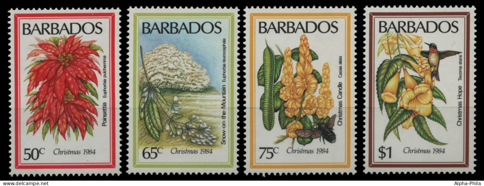 Barbados 1984 - Mi-Nr. 613-616 ** - MNH - Blumen / Flowers - Barbades (1966-...)