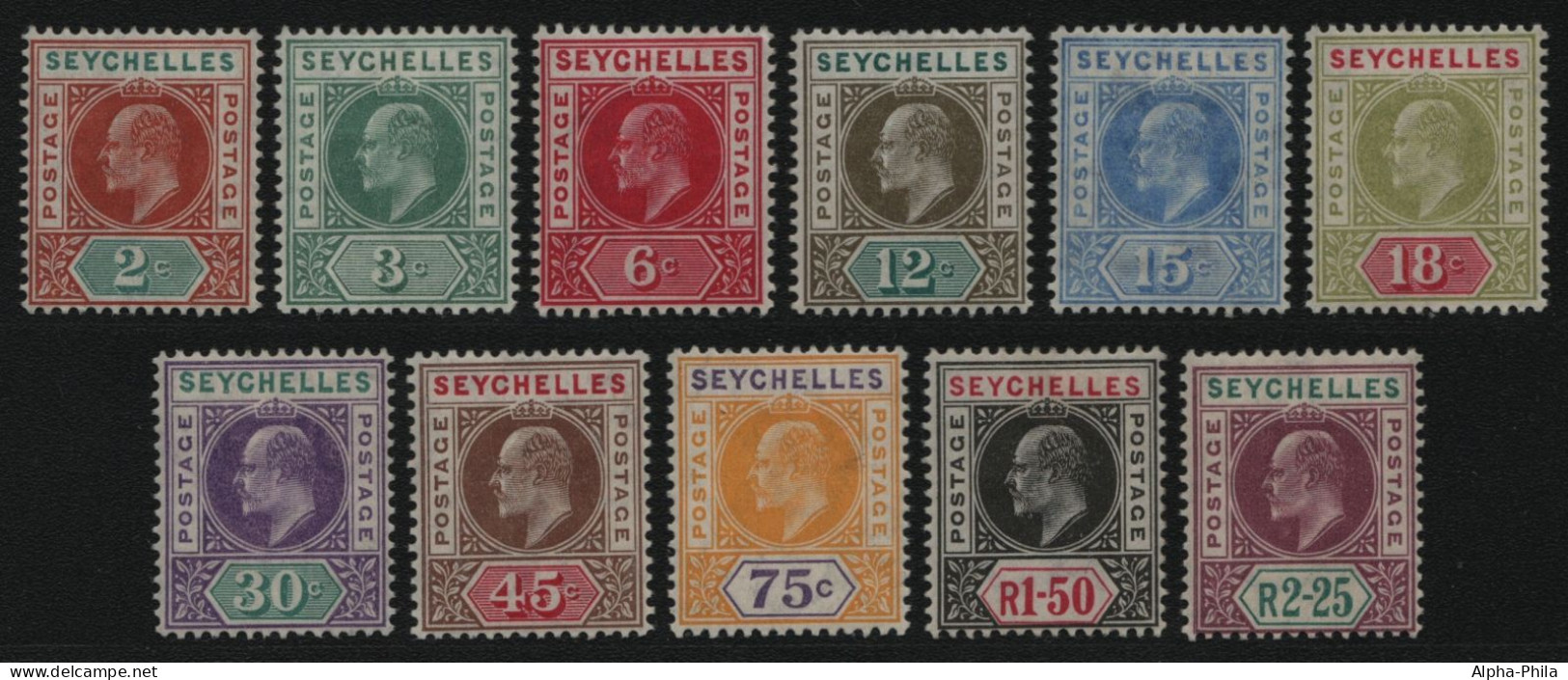 Seychellen 1903 - Mi-Nr. 38-48 * - MH - Edward VII - Seychelles (...-1976)