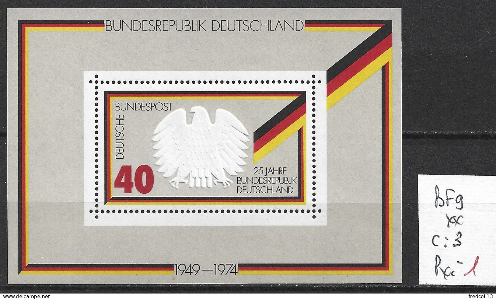 ALLEMAGNE FEDERALE BF 9 **  Côte 3 € - 1959-1980