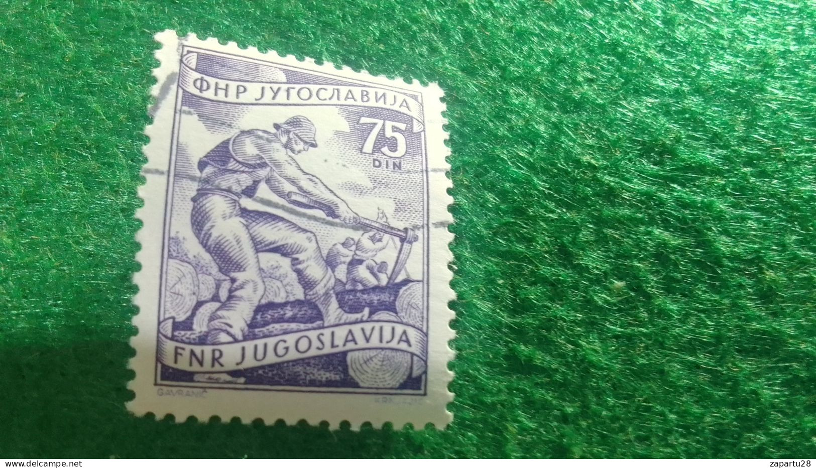 YOGUSLAVYA-    1950-1960 75  DİN.    USED - Used Stamps