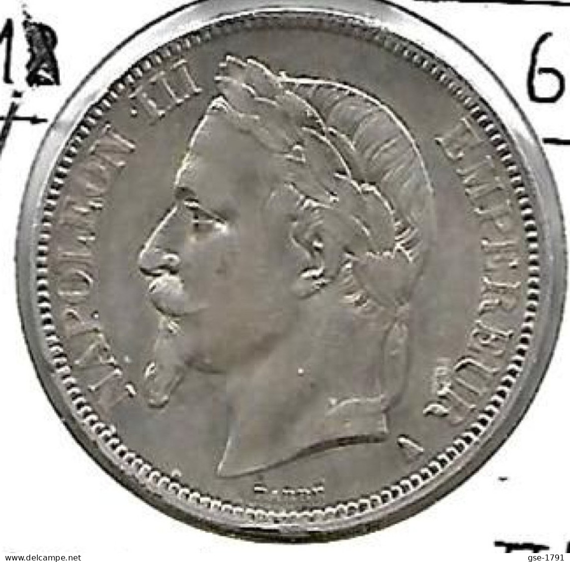 FRANCE NAPOLEON III  5 Francs Argent # 331 ,tête Laurée , 1867 A  , TTB - 5 Francs