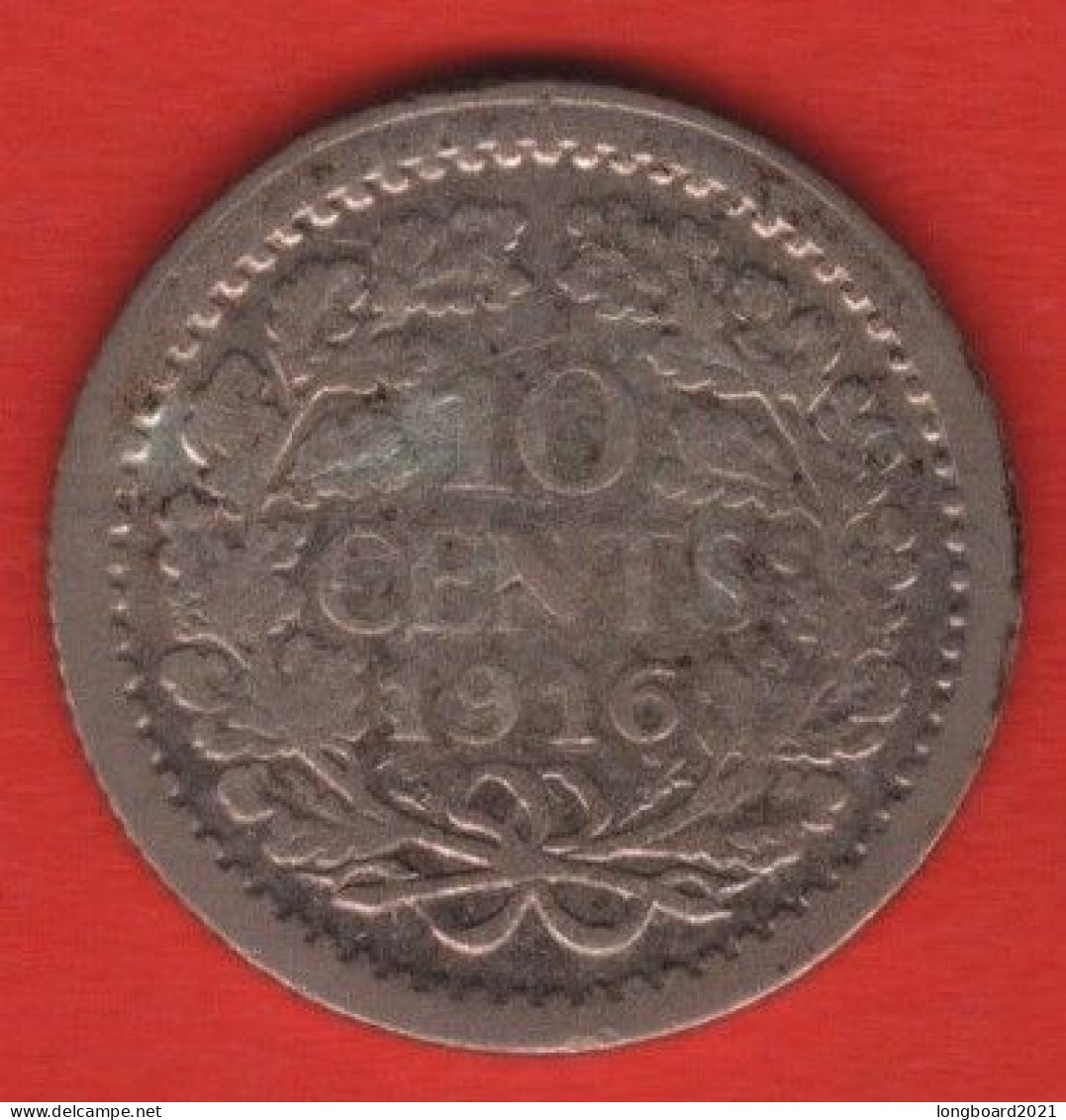 NETHERLANDS - 10 CENT 1916 - 10 Centavos