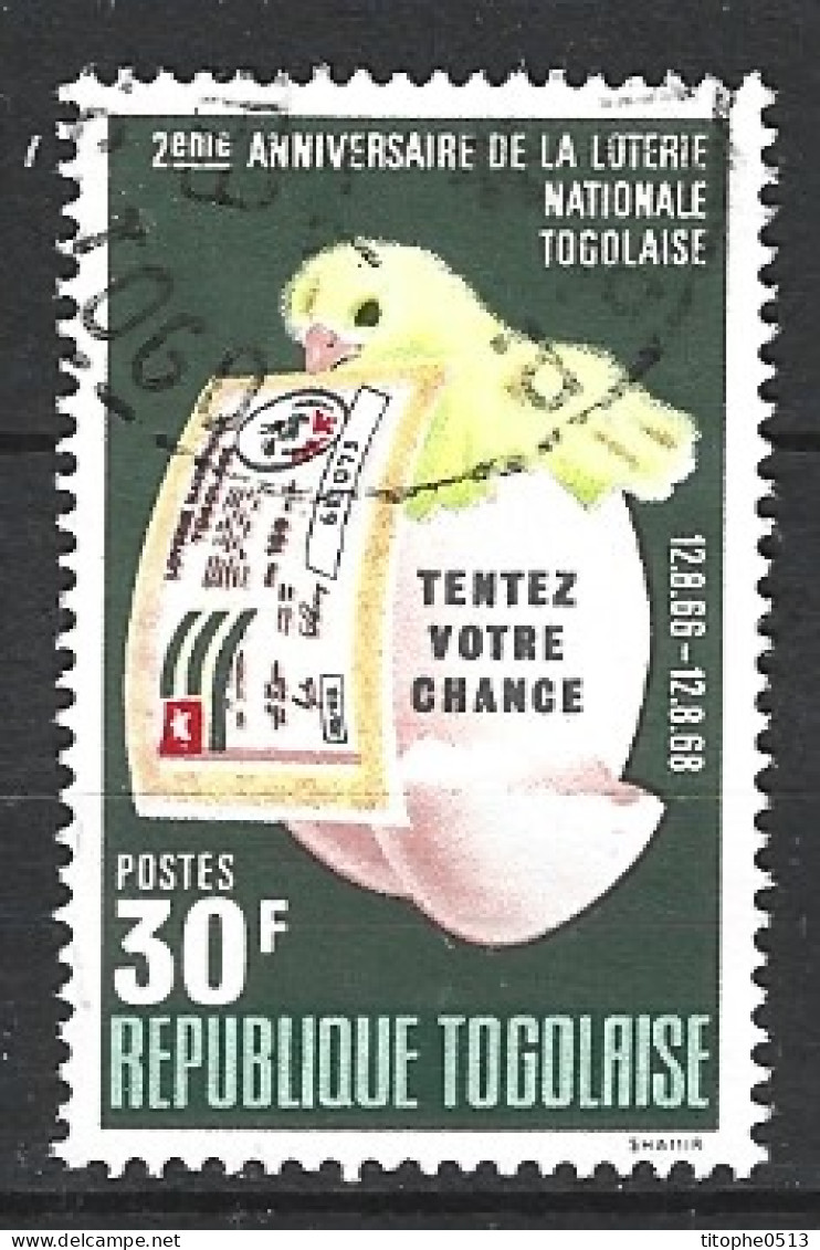 TOGO. N°586 Oblitéré De 1968. Loterie. - Zonder Classificatie