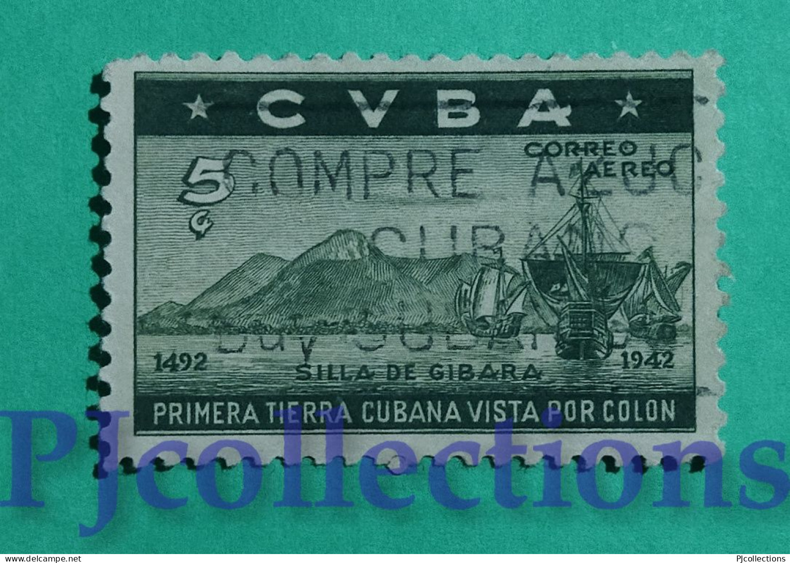 S680 - CARAIBI - CARIBBEAN 1944 POSTA AEREA - AIRMAIL 5c USATO - USED - Oblitérés