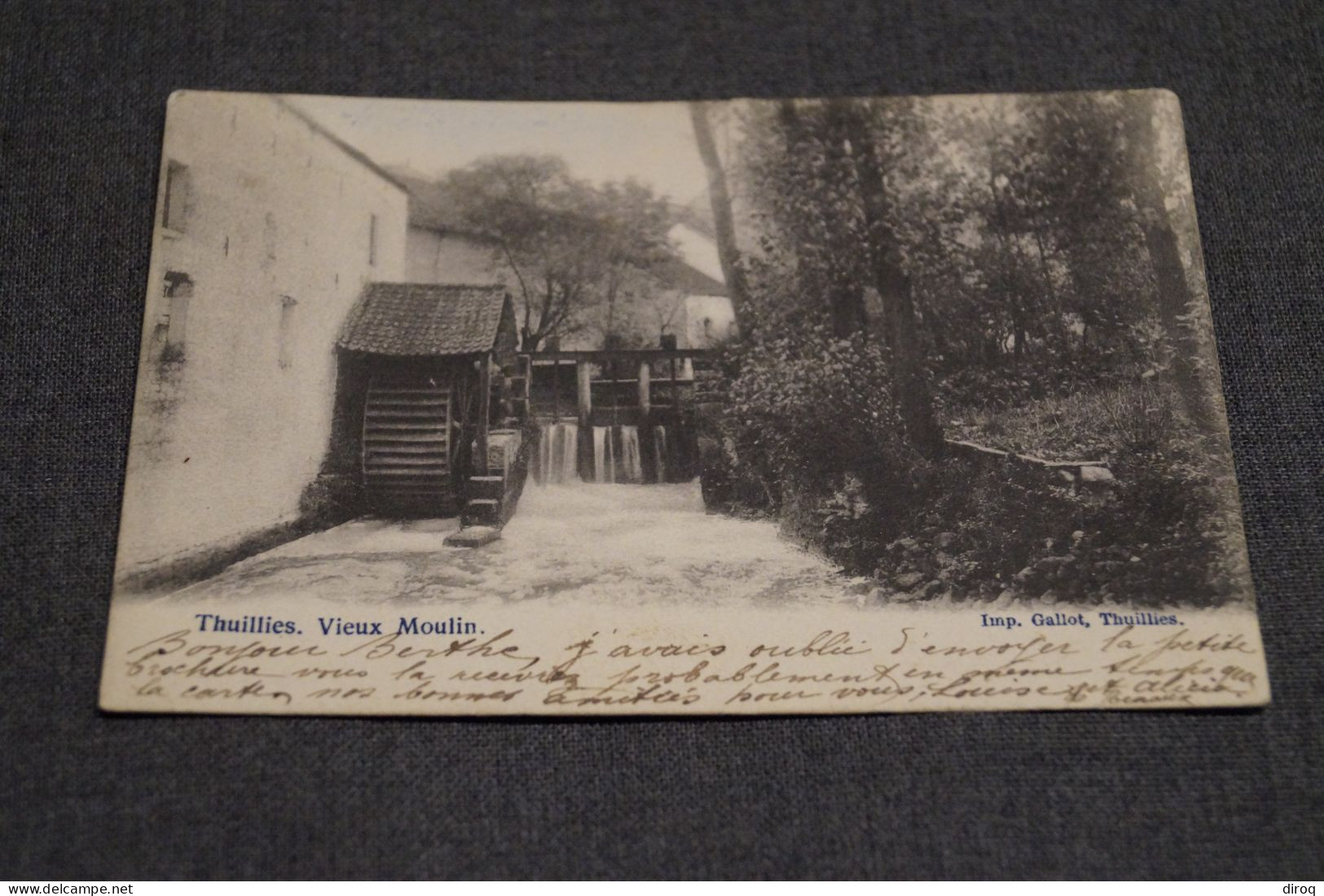 Thuillies , Le Vieux Moulin, 1903, Belle Ancienne Carte Postale,pour Collection - Thuin