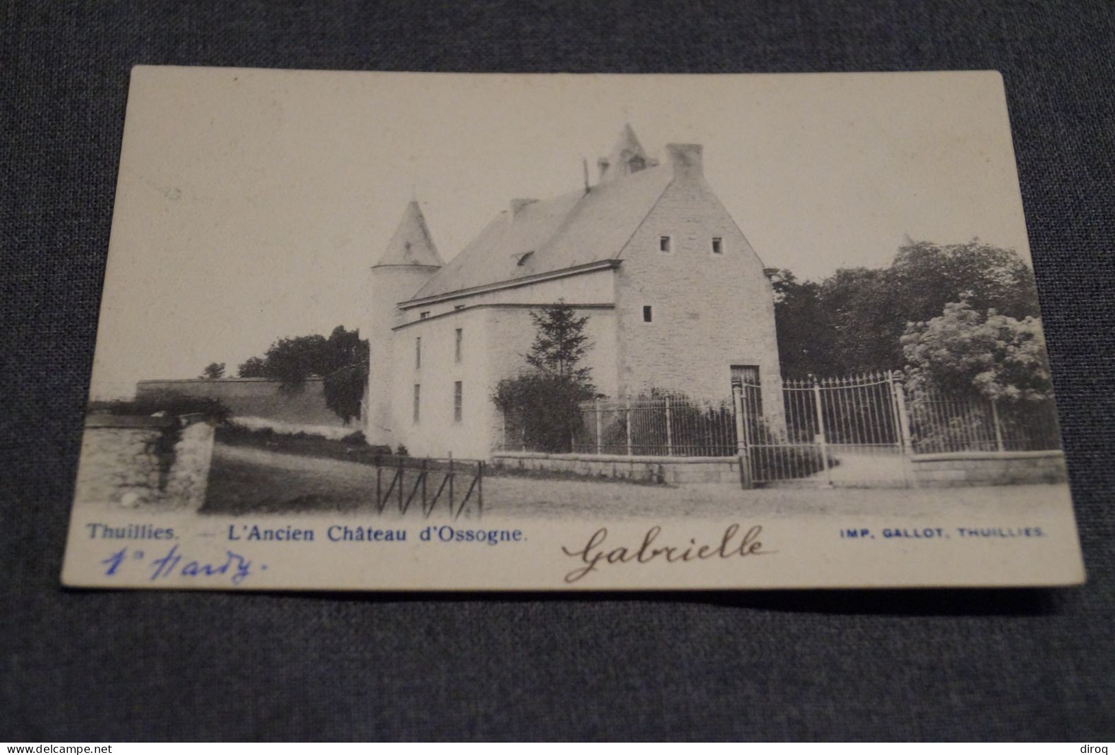 Thuillies , L'ancien Chateau D'Ossogne 1903, Belle Ancienne Carte Postale,pour Collection - Thuin
