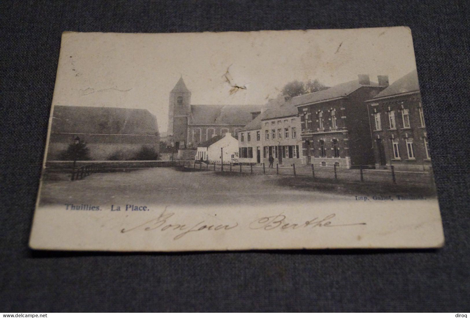 Thuillies , La Place,1903, Belle Ancienne Carte Postale,pour Collection - Thuin
