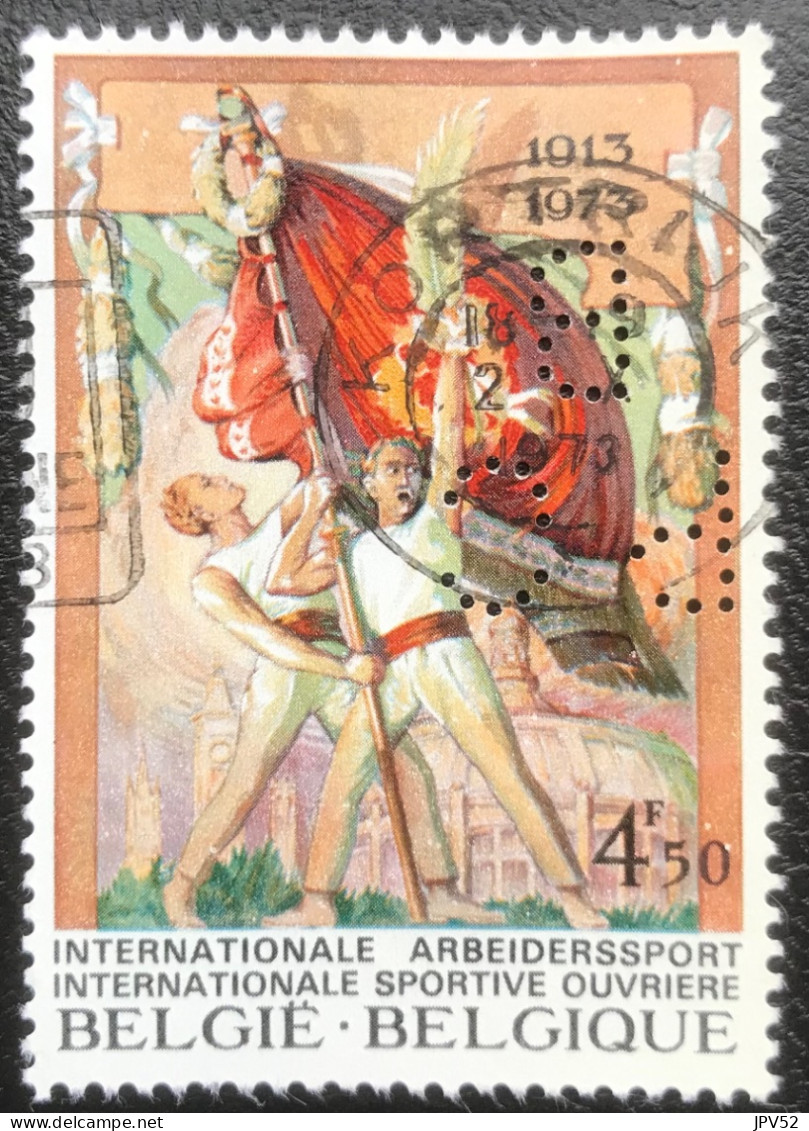 België - Belgique - C7/33 - 1973 - (°)used - Michel 1726 - Arbeiderssportvereniging - Perfin - 1951-..