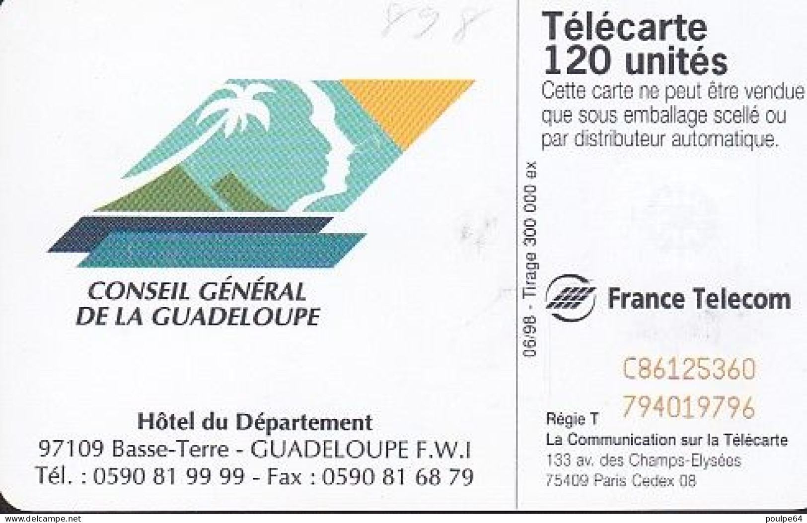 F898 06/1998 - ABOLITION DE L'ESCLAVAGE - 120 SC7 - 1998