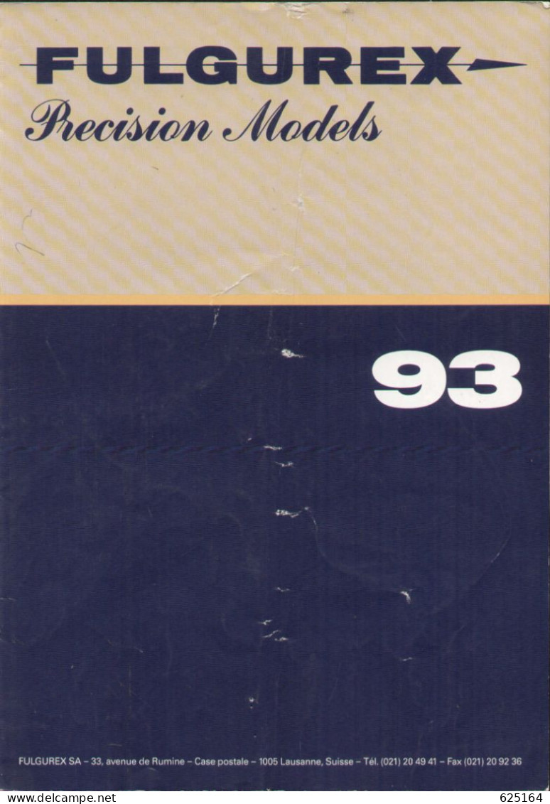 Catalogue  FULGUREX Precision Models 1993 Spur HO O I Aster Live Steam - Frans