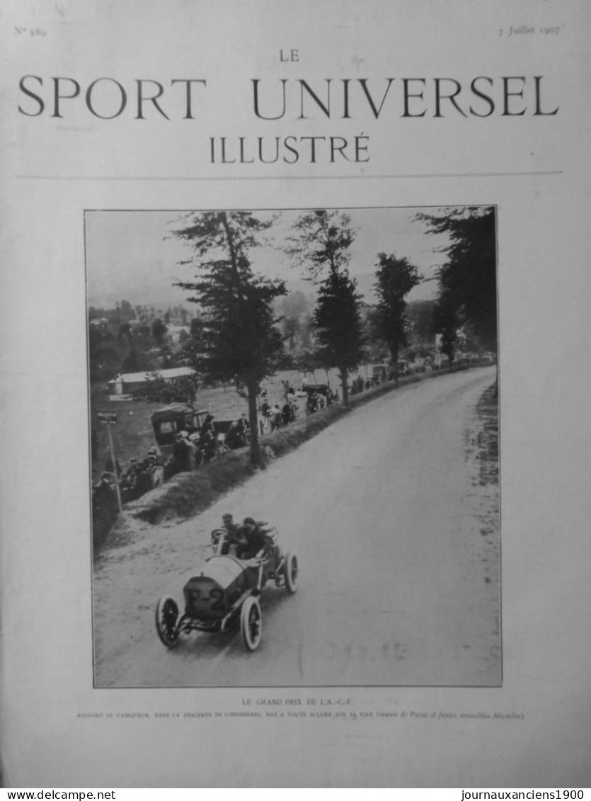 1899 1907 VOITURE COURSE ACF NAZZARO 7 JOURNAUX ANCIENS - Non Classificati