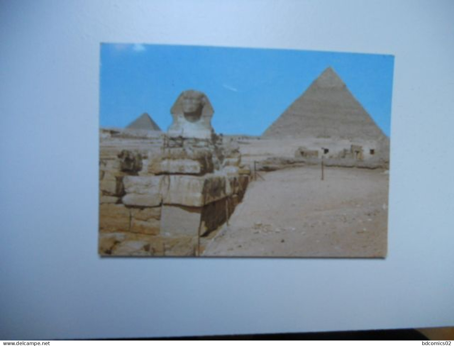 ASIE EGYPTE CARTE COULEUR Le Grand Sphinx  THE GRAT SPHINX AND KHEFREH PYRAMID  DE 1975 ENVIRONS TBE - Sphynx