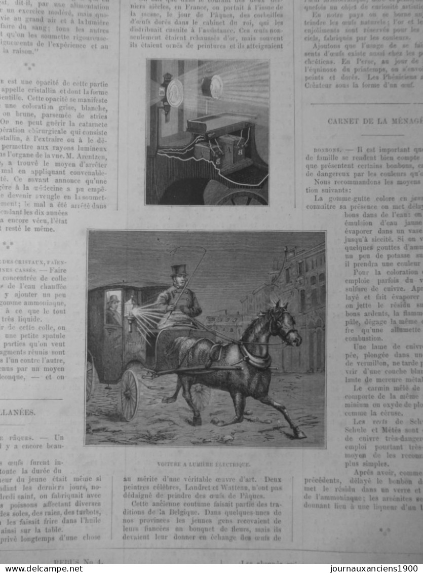 1904 1905 VOITURE ELECTRIQUE KRIEGER COTTEREAU CLEMENT 14 JOURNAUX ANCIENS