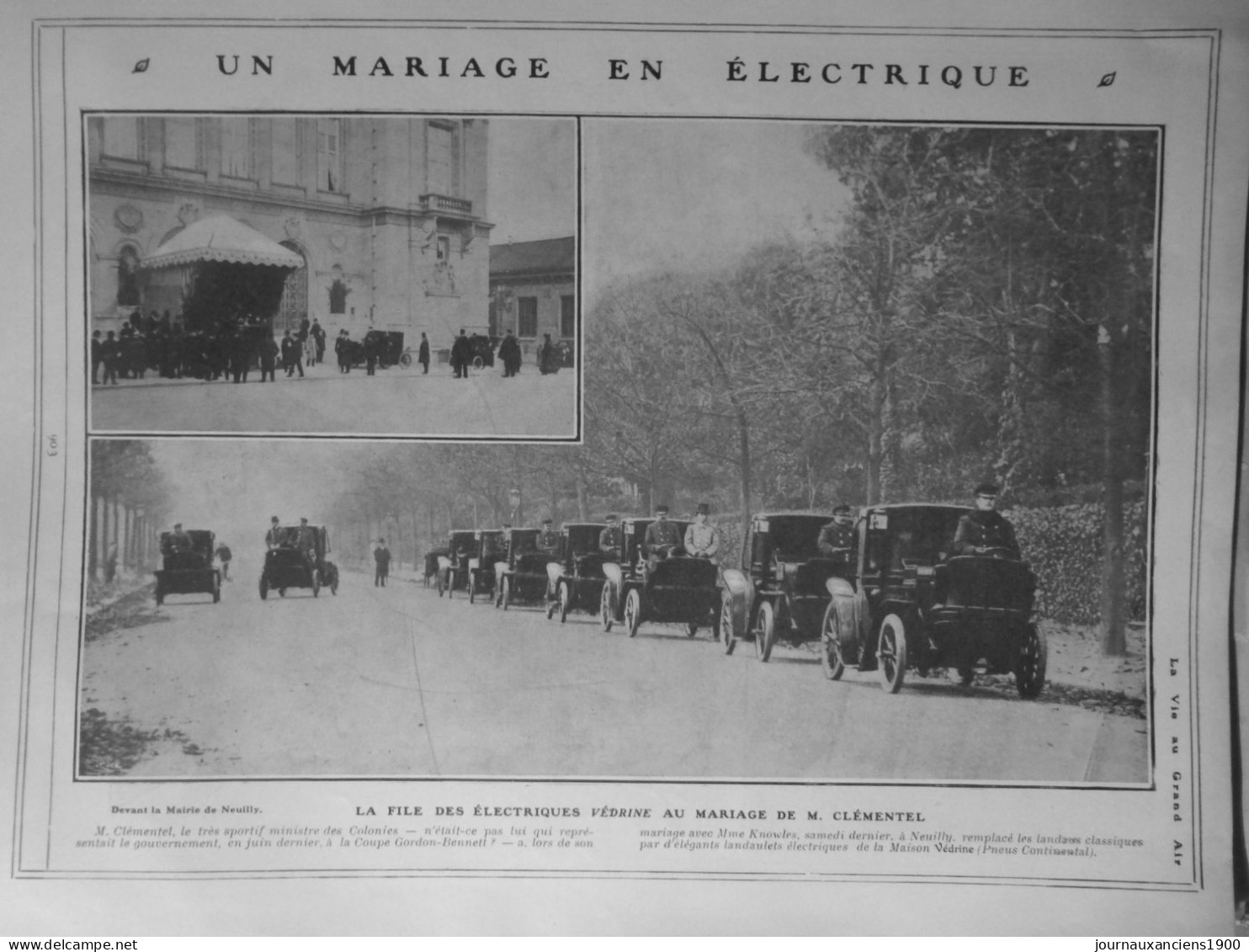 1904 1905 VOITURE ELECTRIQUE KRIEGER COTTEREAU CLEMENT 14 JOURNAUX ANCIENS