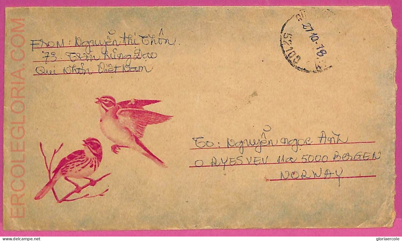 Ag1546 - VIETNAM - Postal History -  COVER To NORWAY 1978 - Viêt-Nam