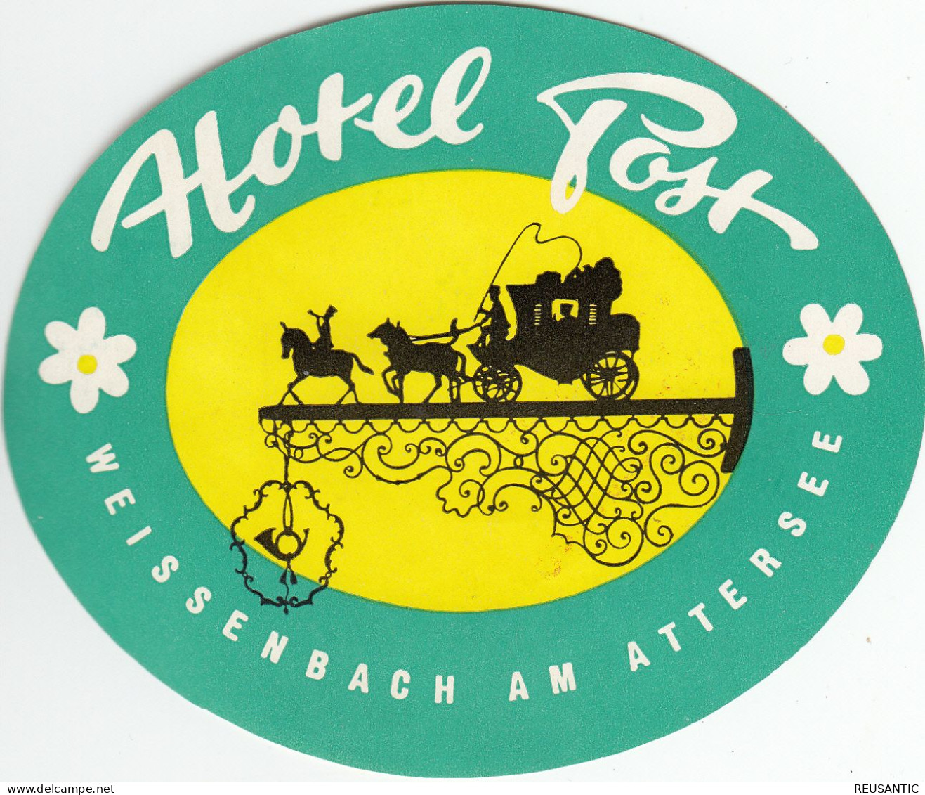 ETIQUETA - STICKER - LUGGAGE LABEL  HOTEL POST WEISSENBACH  AUSTRIA - AUTRICHE - Etiquetas De Hotel