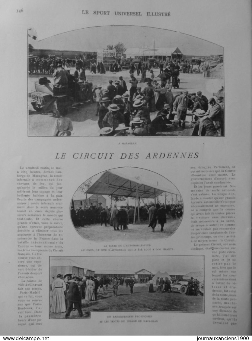 1903 1906 VOITURE AUTOMOBILE COURSE DES ARDENNES 6 JOURNAUX ANCIENS - Zonder Classificatie