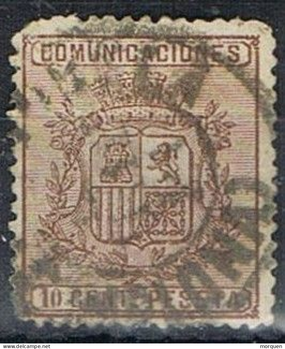 Sello 10 Cts Comunicaciones 1874, Fechador TUDELA (Pamplona)   Num 153 º - Tasse Di Guerra