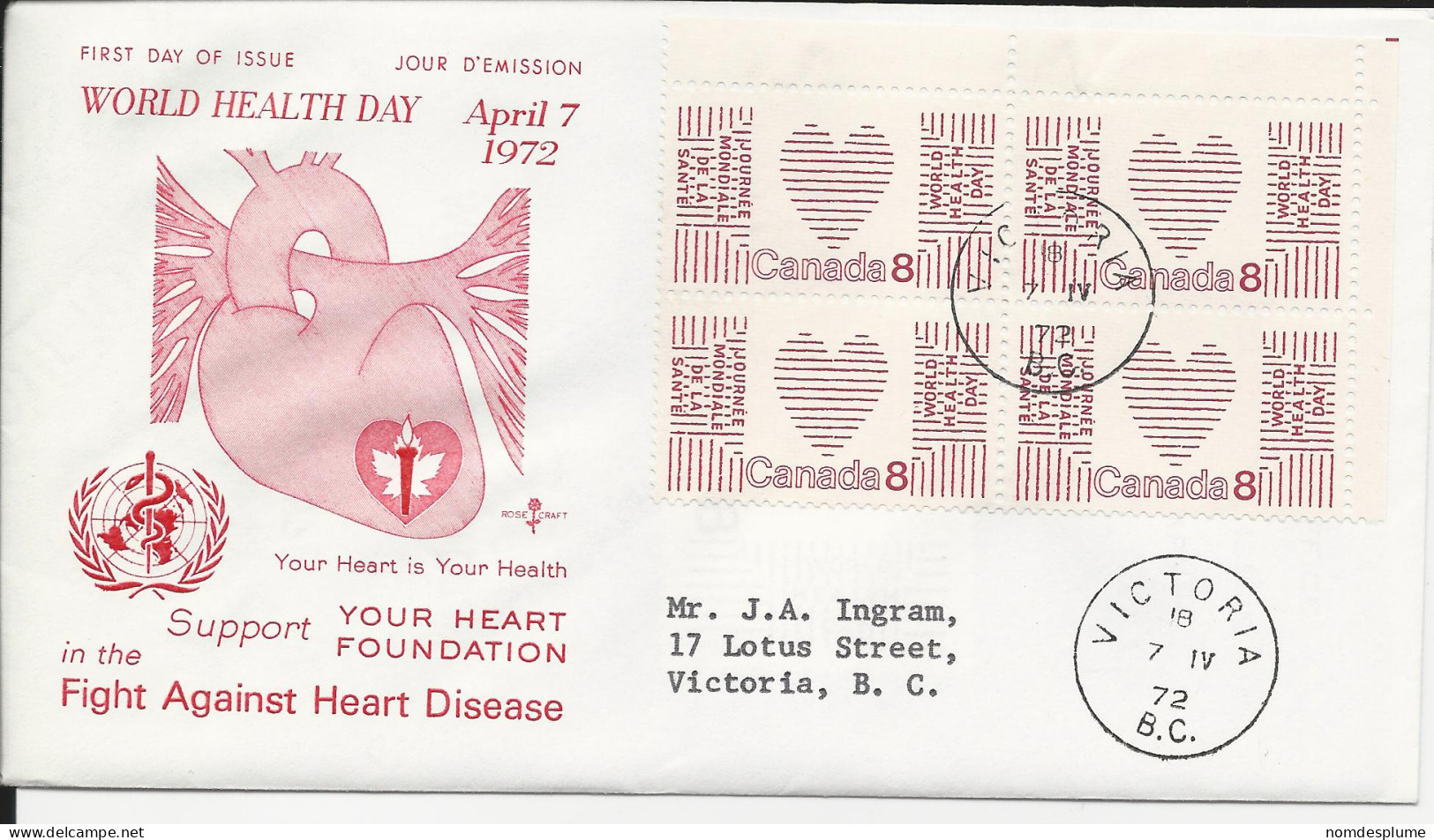 24930) Canada First Day Cover FDC 1972 - 1971-1980