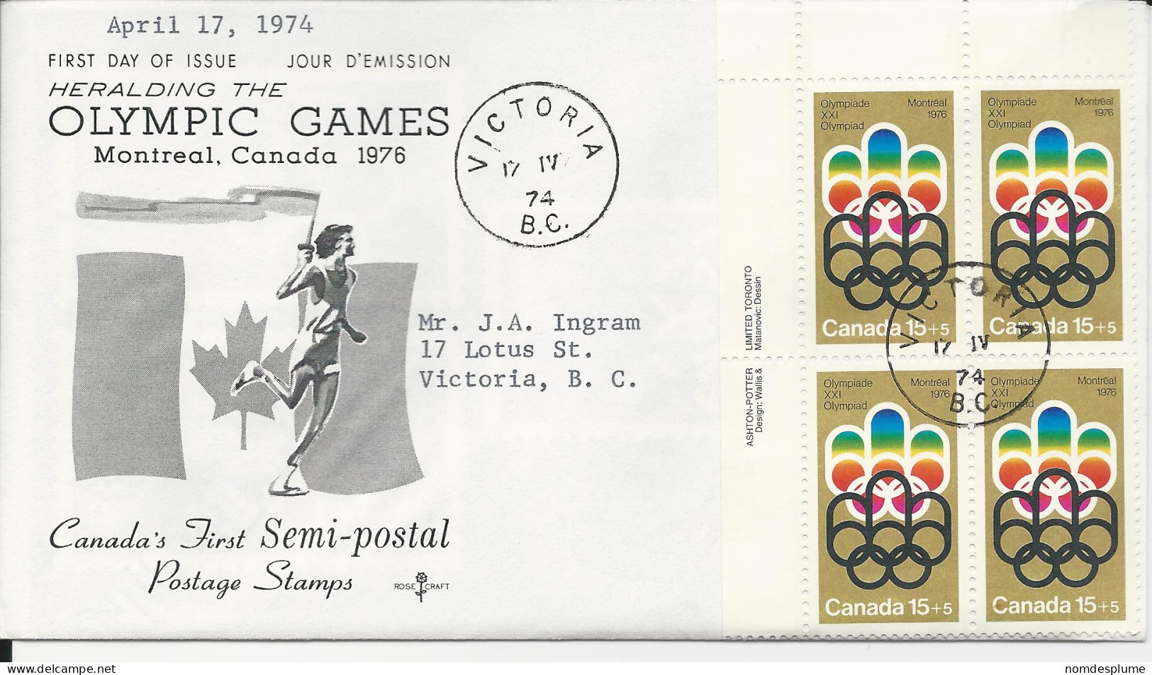 24947) Canada First Day Cover FDC 1974 - 1971-1980