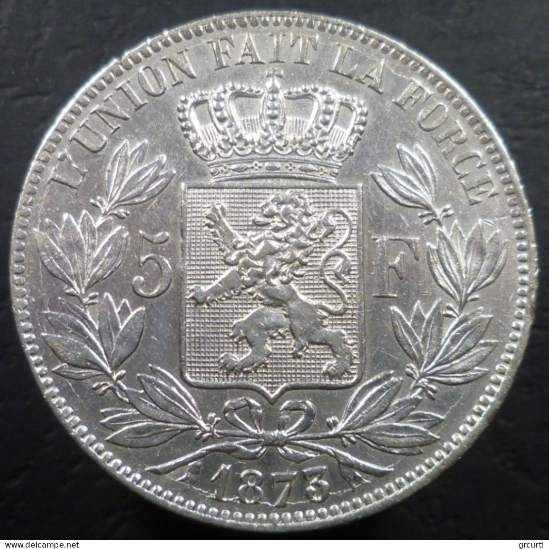 Belgio - 5 Franchi 1873 - KM# 24 - 5 Francs