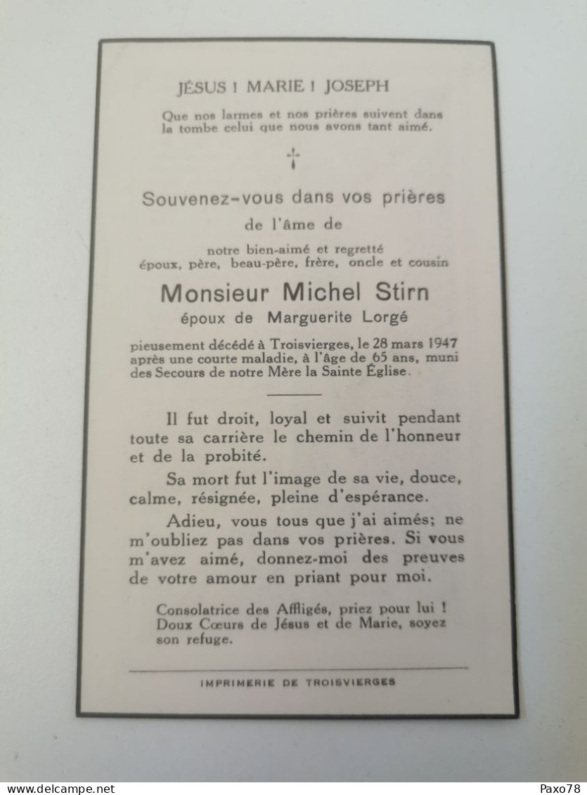 Luxembourg Doodebiller,  Troisvierges 1947 - Obituary Notices