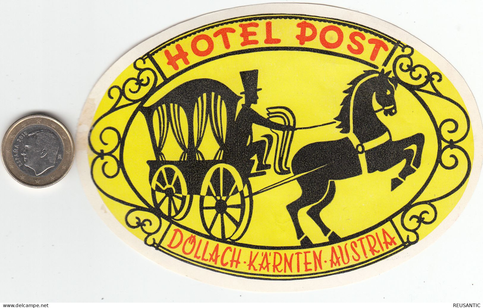 ETIQUETA - STICKER - LUGGAGE LABEL HOTEL POST - DOLLACH KARNTEN   AUSTRIA - AUTRICHE - Etiquetas De Hotel