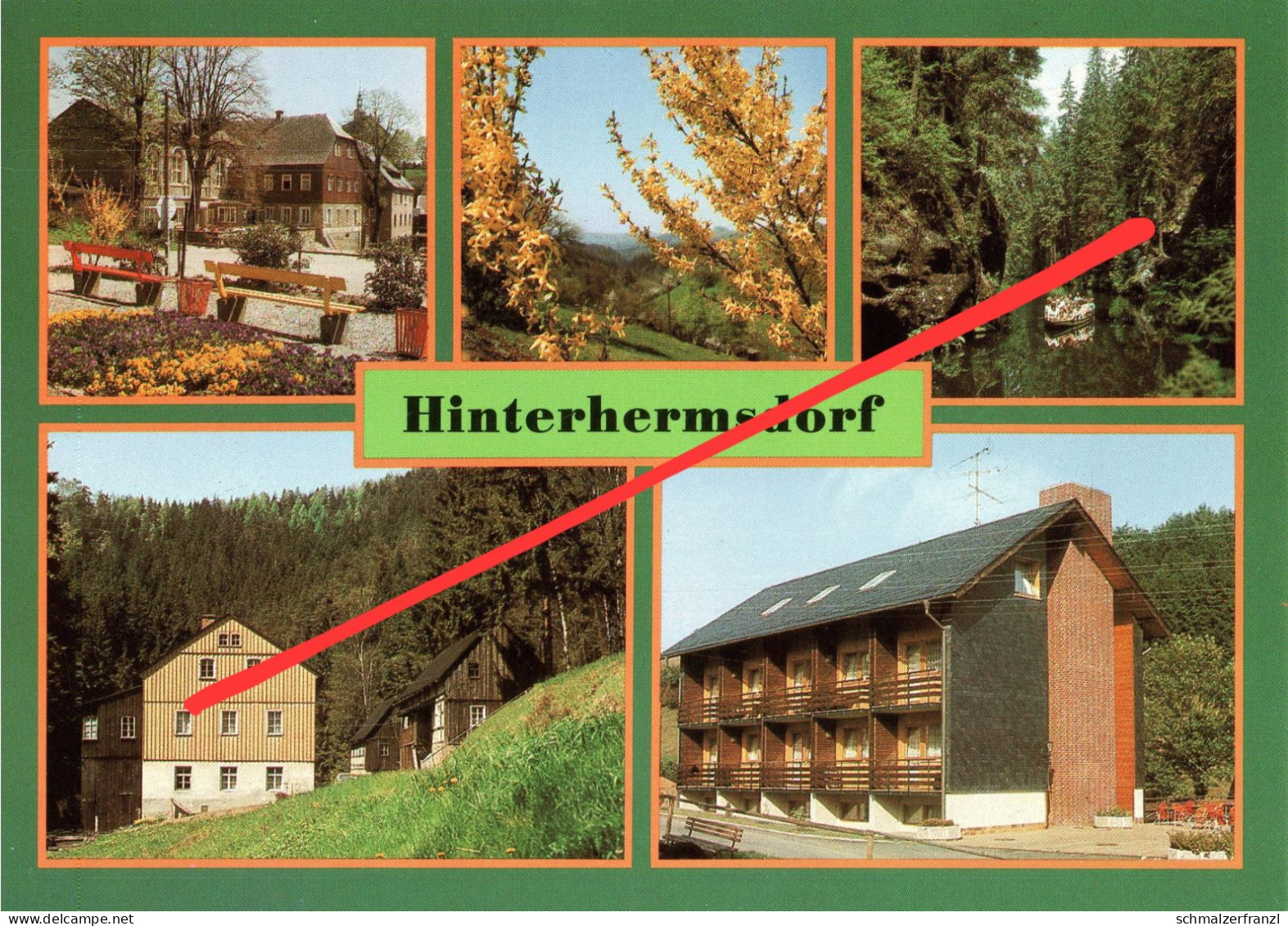 AK Hinterhermsdorf Neudorf A Sebnitz Saupsdorf Ottendorf Nixdorf Hinterdaubitz Khaa Kirnitzschtal Sächsische Schweiz DDR - Hinterhermsdorf