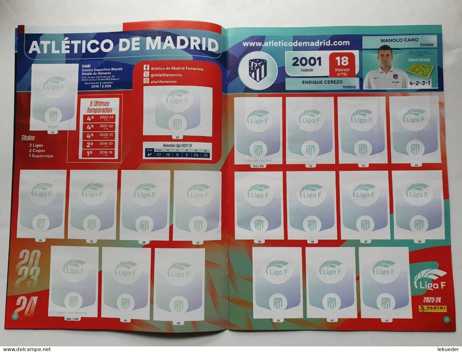 Trading Cards - ALBUM Oficial stickers de PANINI Liga F 2023-24 WOMEN'S  SPAIN