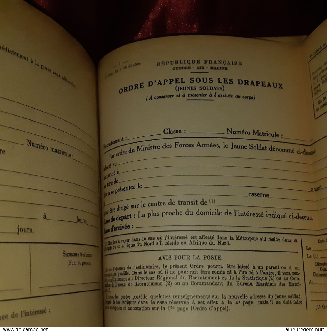 Transport de personnel par chemin de fer"Documents aux formation des trois armées"GUERRE"AIR"MARINE"S.N.C.F"Rail"TRAIN"1