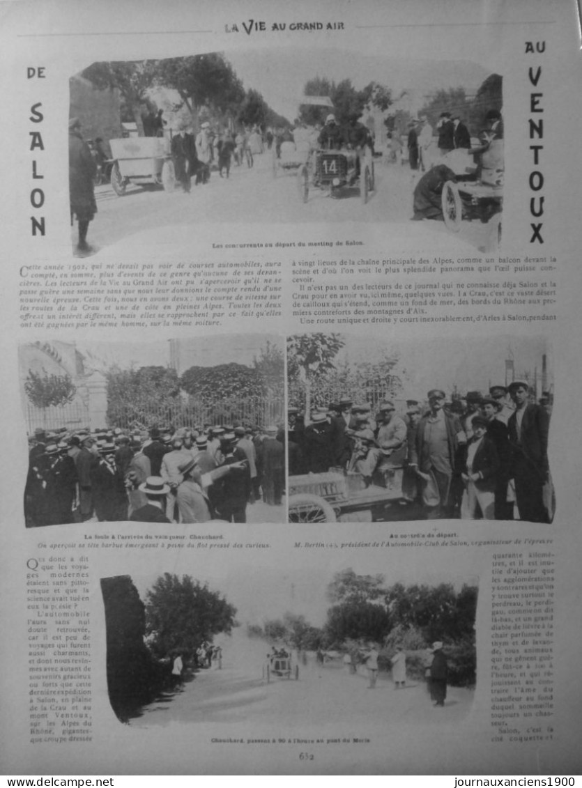 1906 1912 VOITURE COURSE MONT VENTOUX TADDEOLI 9 JOURNAUX ANCIENS