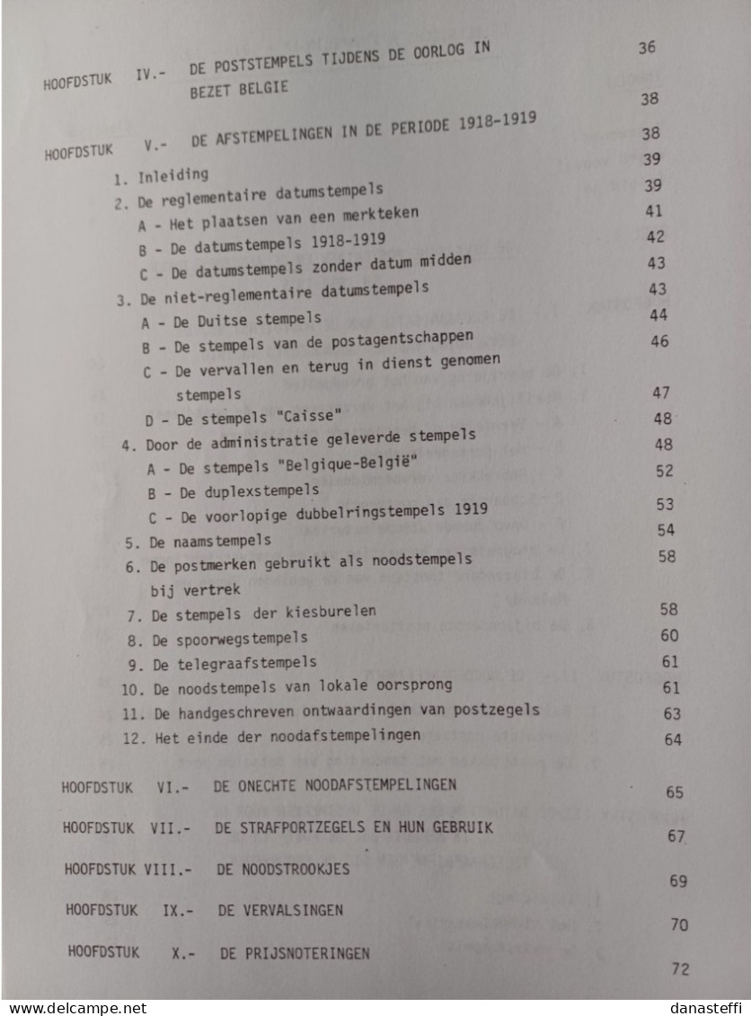 DE BELGISCHE AFSTEMPELINGEN VAN 1918 - 1919 - Cancellations