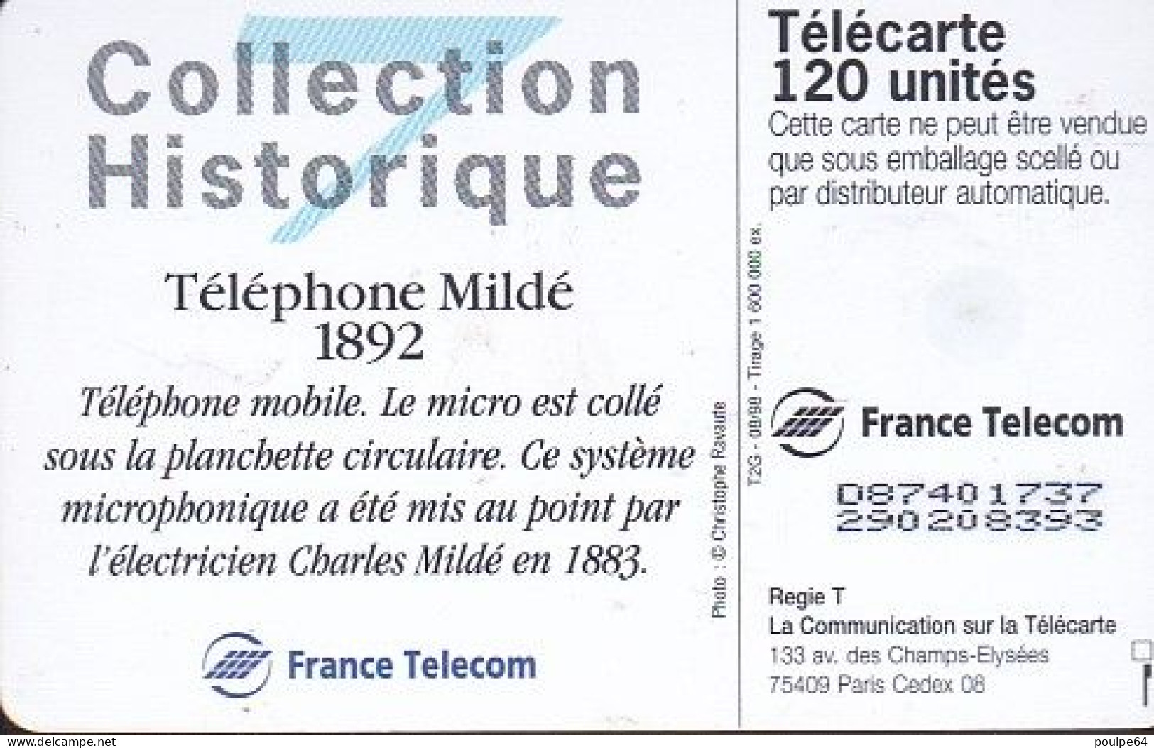 F907  08/1998 - MILDÉ 1892 - 120 OB2 - 1998