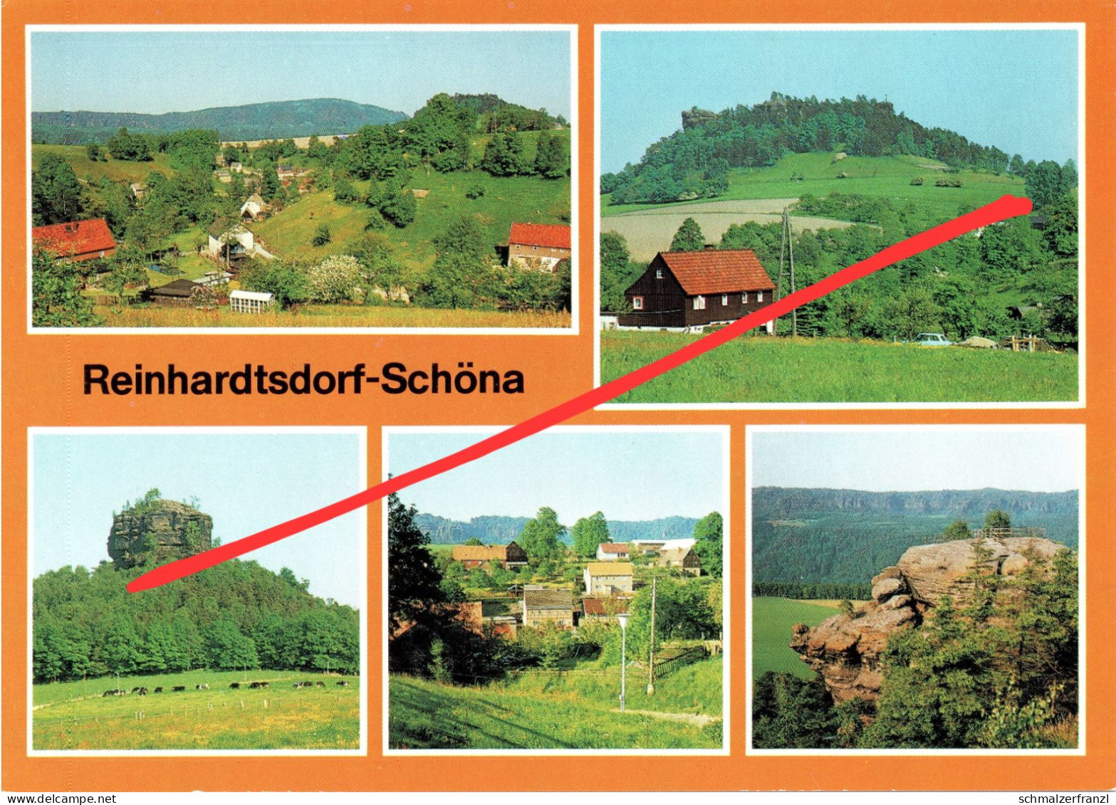 AK Schöna Reinhardtsdorf A Bad Schandau Postelwitz Krippen Schmilka Pirna Herrnskretschen Hrensko Sächsische Schweiz DDR - Schoena