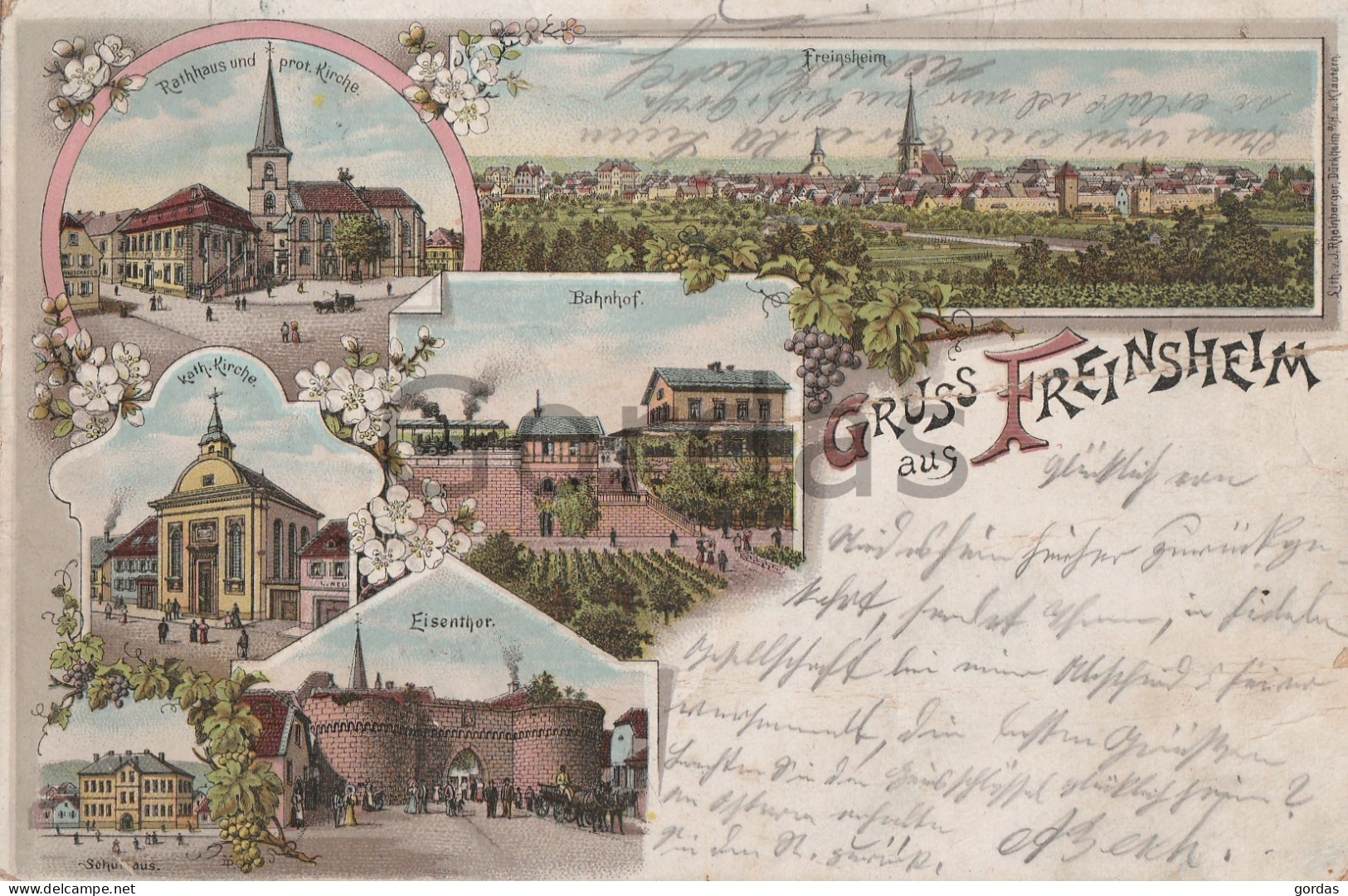 Germany - Gruss Aus Freinsheim - Litho - Damaged - Freinsheim